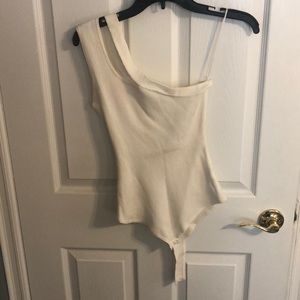 One shoulder body suit